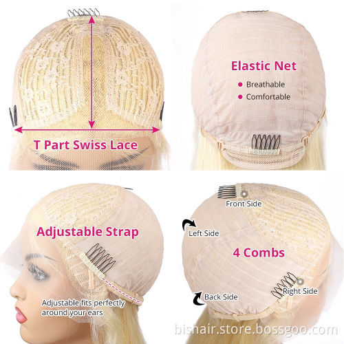 Hot Sale 613 Blonde Human Hair Wigs 30 Inch Straight 13X4x1 T Lace Front Blond Wigs